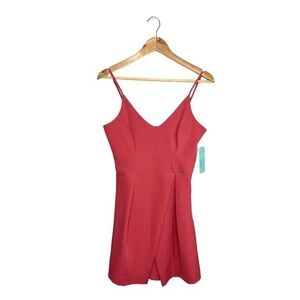 GB Pink Mini Fan Favs Dress Faux Wrap NWT | Small